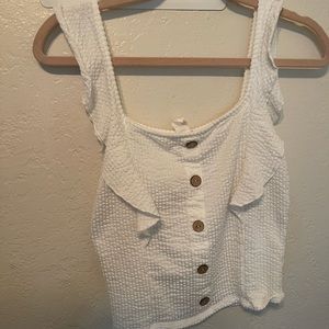 White fashion tank top
